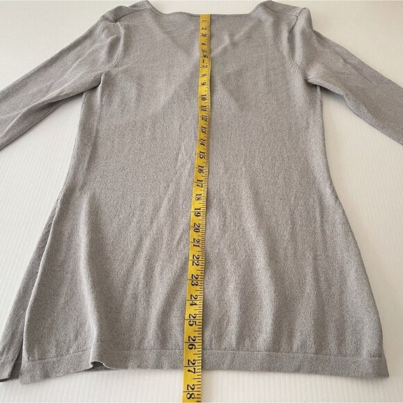 Grace Dane Lewis Womens Shirt Small Silver Gray Rayon Nylon Blouse Top Casual - Picture 10 of 12